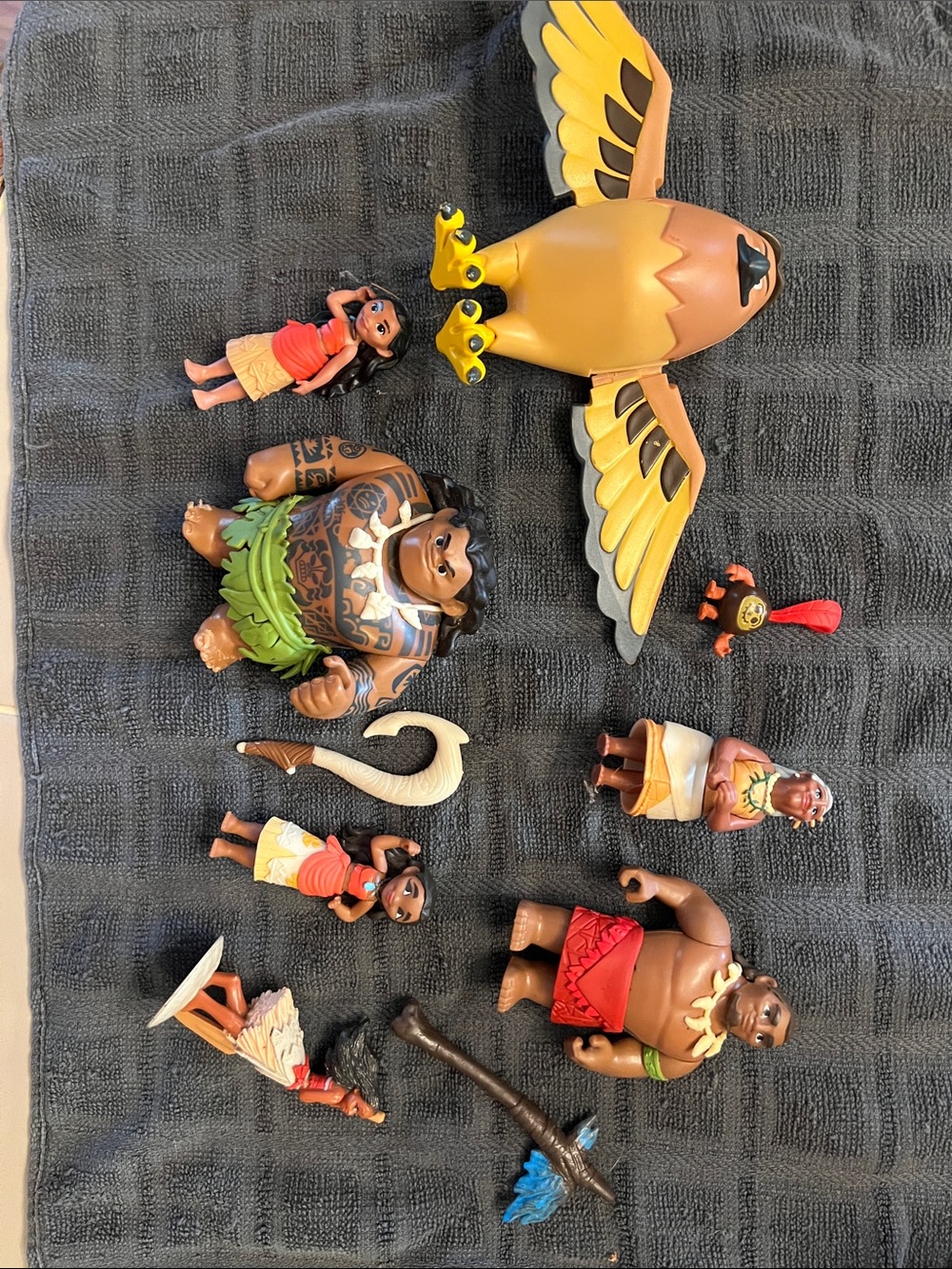 Disney Moana Figure Pack - Brown, Yellow & Green Characters